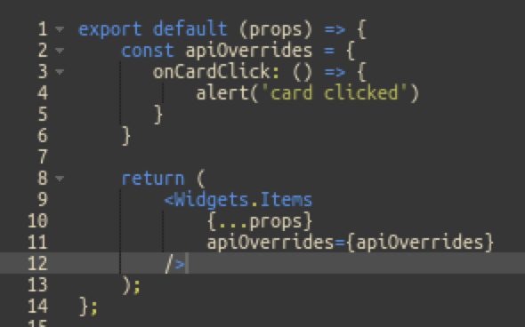 Example Overrides component